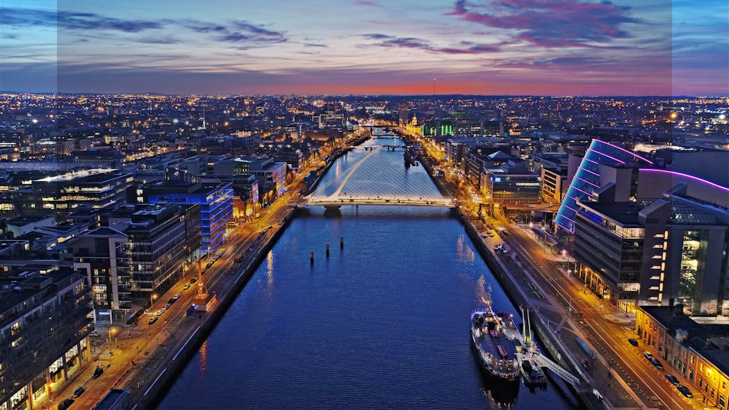Location shot of Dublin