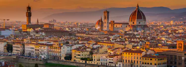 A cityscape of Firenze in Italy featuring iconic elements of Firenze's architectural landmarks.