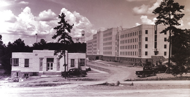 Black and white old fashioned photo of Arizona state University