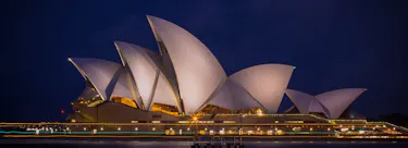 A famous cityscape or landscape of Australia featuring iconic elements of Australia's natural beauty or architectural landmarks.