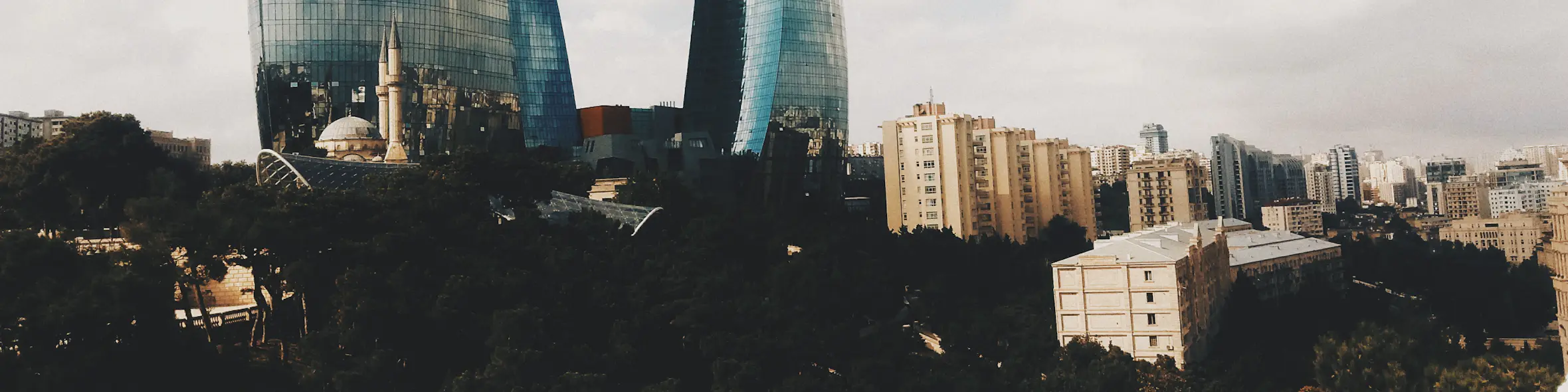 A famous cityscape or landscape of Azerbaijan featuring iconic elements of Azerbaijan's natural beauty or architectural landmarks.