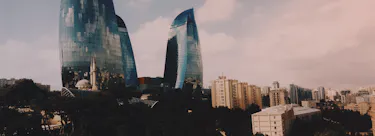 A famous cityscape or landscape of Azerbaijan featuring iconic elements of Azerbaijan's natural beauty or architectural landmarks.