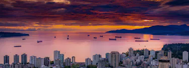 A famous cityscape or landscape of Canada featuring iconic elements of Canada's natural beauty or architectural landmarks.