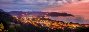 A famous cityscape or landscape of Costa Rica featuring iconic elements of Costa Rica's natural beauty or architectural landmarks.