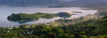 A famous cityscape or landscape of Fiji featuring iconic elements of Fiji's natural beauty or architectural landmarks.