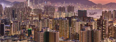 A famous cityscape or landscape of Hong Kong featuring iconic elements of Hong Kong's natural beauty or architectural landmarks.