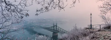A famous cityscape or landscape of Hungary featuring iconic elements of Hungary's natural beauty or architectural landmarks.