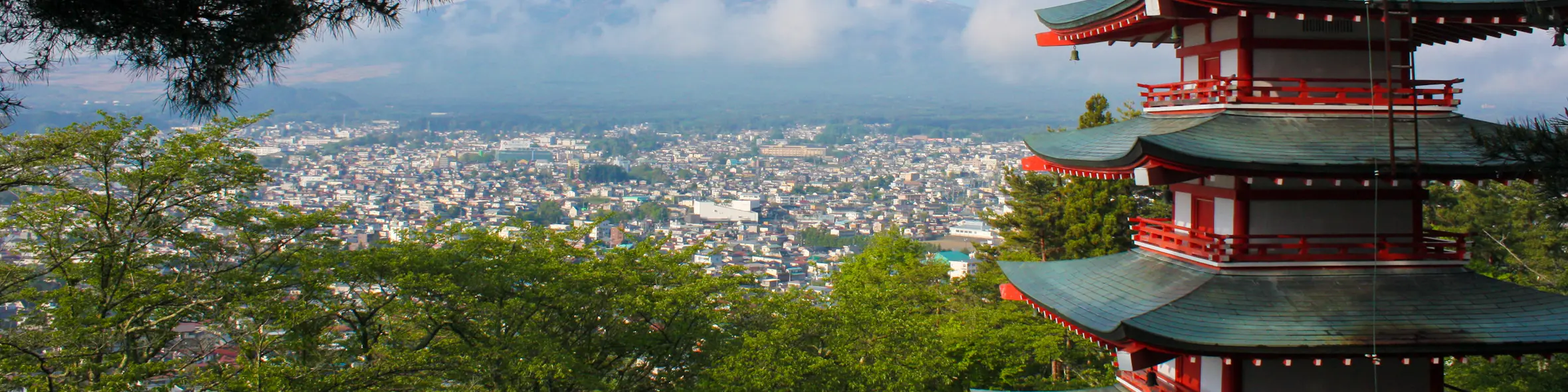 A famous cityscape or landscape of Japan featuring iconic elements of Japan's natural beauty or architectural landmarks.