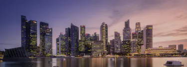 A famous cityscape or landscape of Singapore featuring iconic elements of Singapore's natural beauty or architectural landmarks.