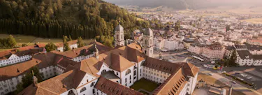 A famous cityscape or landscape of Switzerland featuring iconic elements of Switzerland's natural beauty or architectural landmarks.