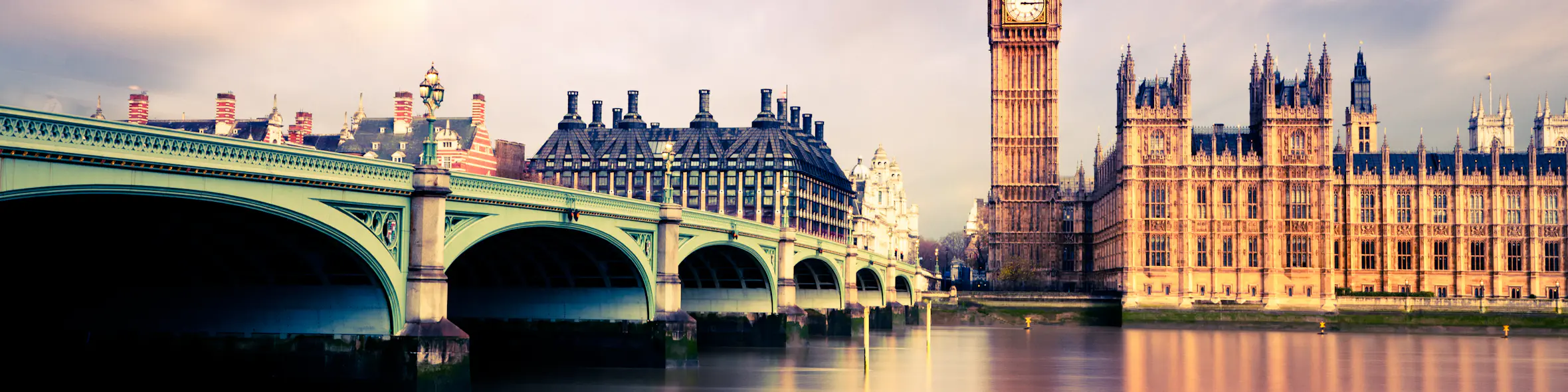 A famous cityscape or landscape of the UK featuring iconic elements of the UK's natural beauty or architectural landmarks.