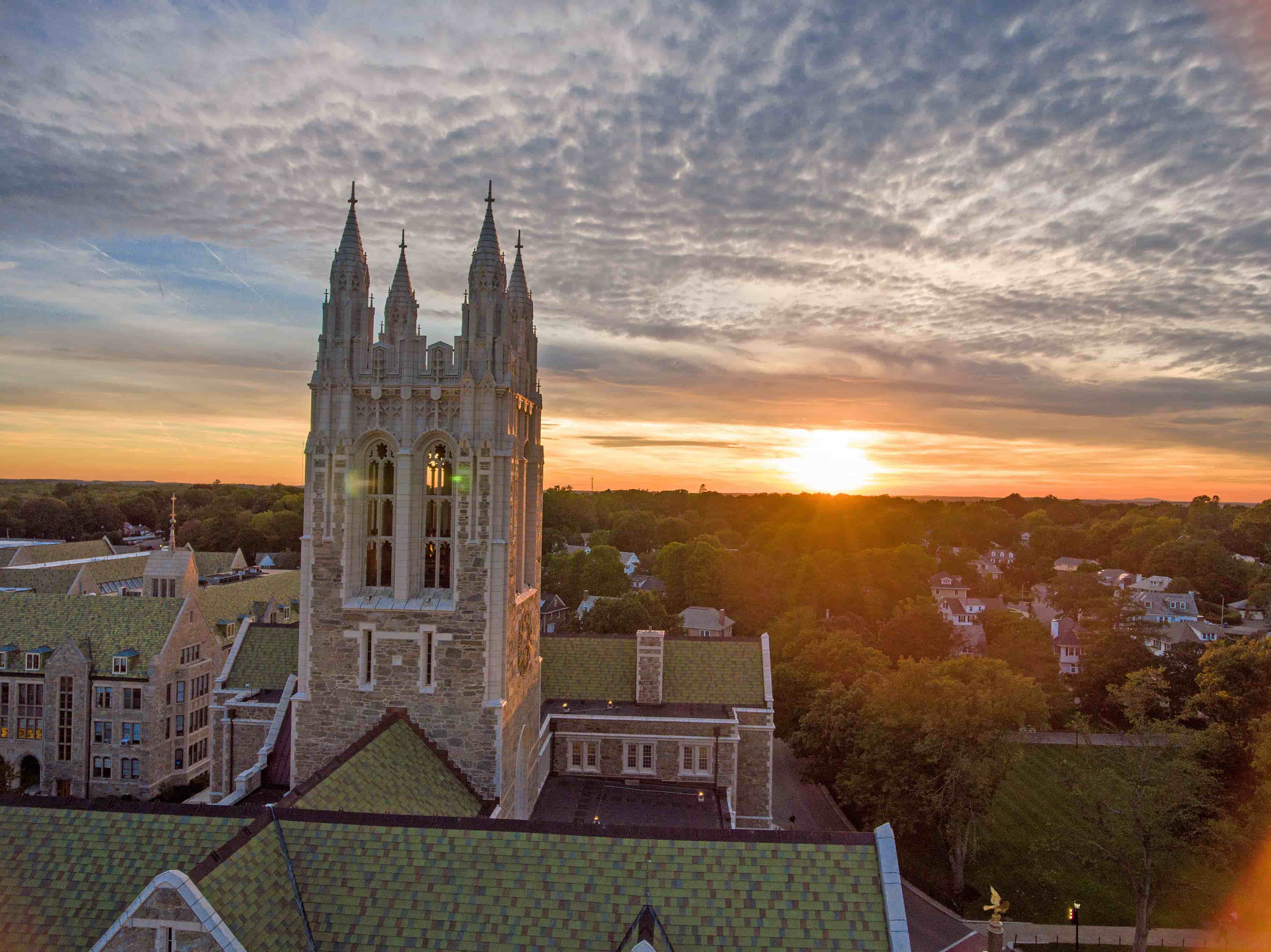 Boston College campus view